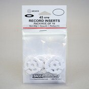 45rpm Record White Plastic Inserts.